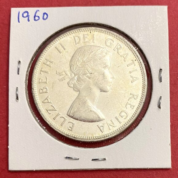 Impressive Uncirculated 1960 Canada Silver $1 Dollar Coin! - Picture 3 of 14